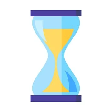 Hourglass flat illustration representing time management Stock Illustration