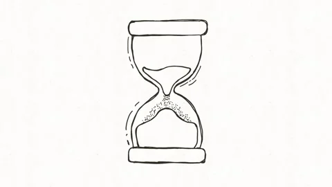 Hourglass Hand Drawn Time Concept Animation 库存影片 336269834