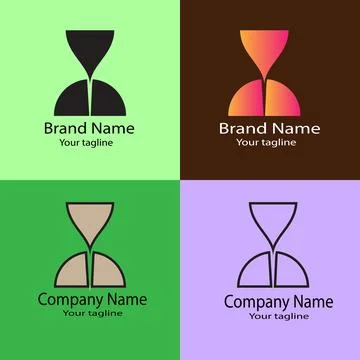 Hourglass Harmony Logo Stock Illustration