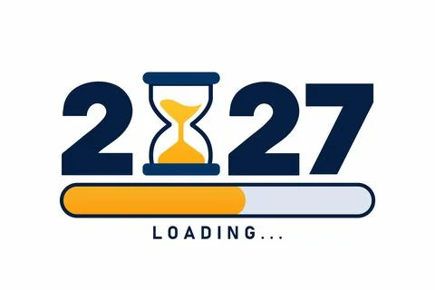 Hourglass icon and Orange Progress bar Pro Stock Illustration