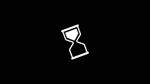 Hourglass icon animation. Stock Footage 222943581