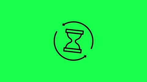 Hourglass icon animation representing time, countdown, or deadline. Stock Footage 302546006