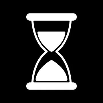 The hourglass icon. Chronometer and timer, clock symbol. Flat Illustrazione stock