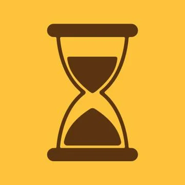 The hourglass icon. Chronometer and timer, clock symbol. Flat Illustrazione stock
