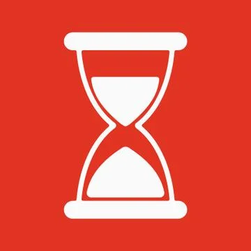 The hourglass icon. Chronometer and timer, clock symbol. Flat Illustrazione stock