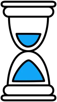 Hourglass icon. Countdown stopwatch timer, time measuring. Sand-glass counting Stock Illustration