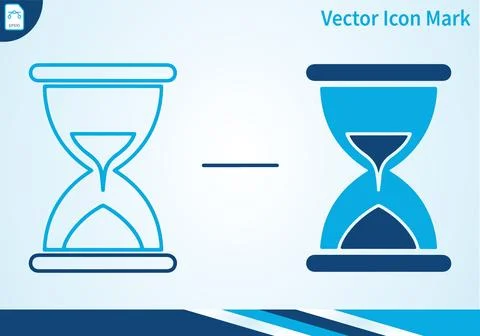 Hourglass icon design representing time management and flow. 스톡 일러스트
