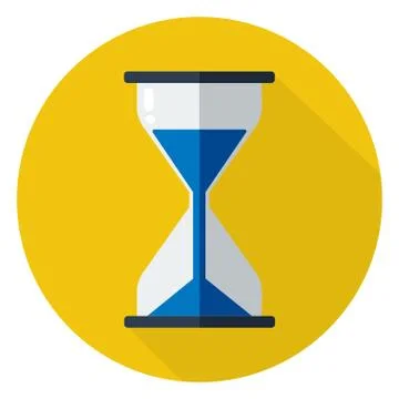 Hourglass icon flat design Stock Illustration