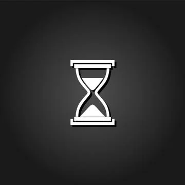 Hourglass icon flat Stock Illustration