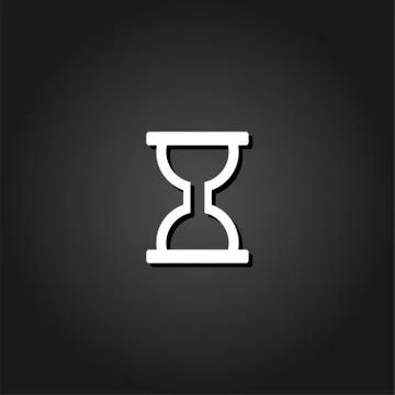 Hourglass icon flat. Stock Illustration