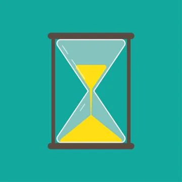 Hourglass icon flat Stock Illustration