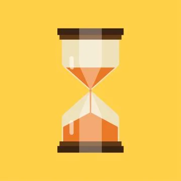 Hourglass icon flat Stock Illustration