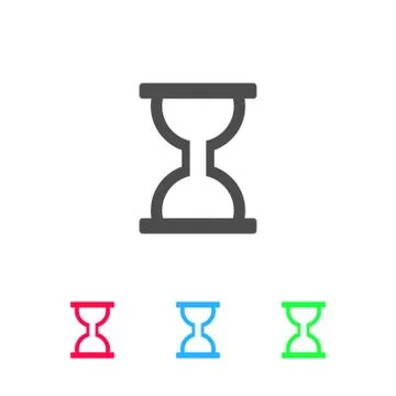 Hourglass icon flat. Stock Illustration