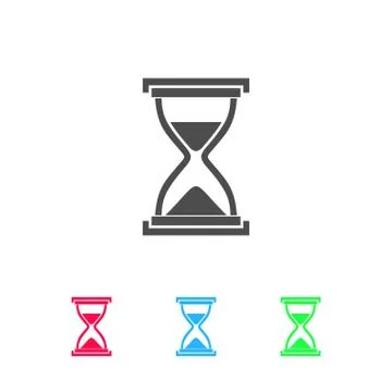 Hourglass icon flat Stock Illustration