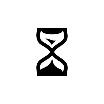 Hourglass Icon In Flat Style Vector For App, UI, Websites. Black Icon Vector Stock Illustration