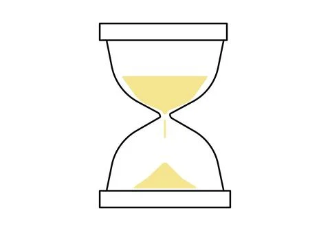 Hourglass icon. Flat vector illustration. Stock Illustration