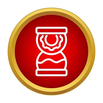 Hourglass icon with gear representing time management Ilustración de archivo