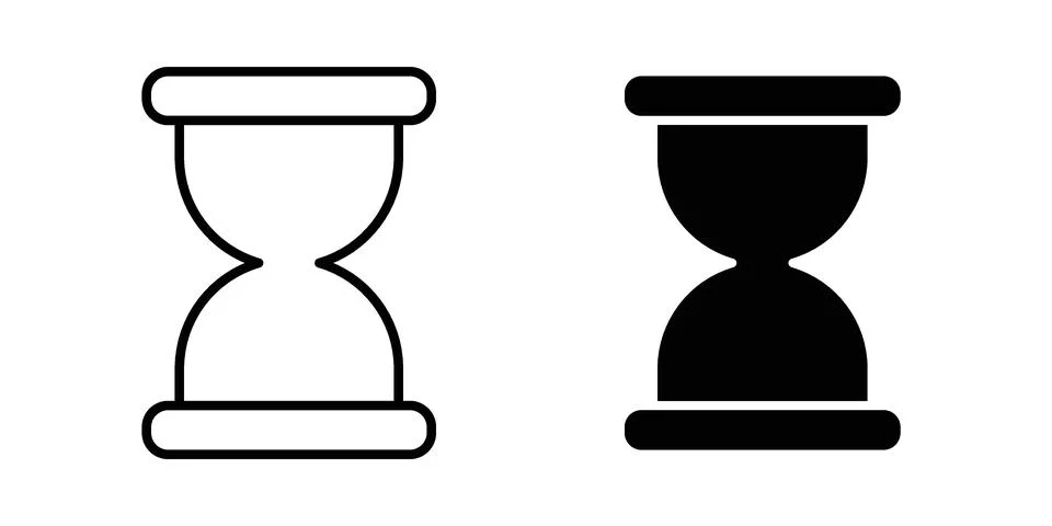 Hourglass icon graphic element. web icon set 스톡 일러스트