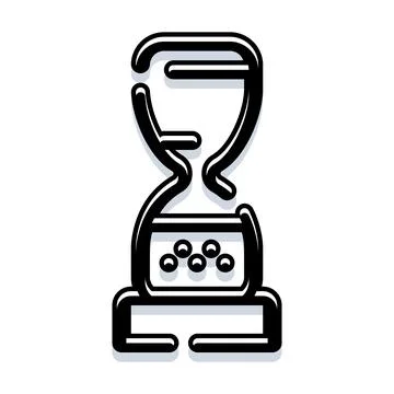 Hourglass icon measuring time passing with sand Stock Illustration