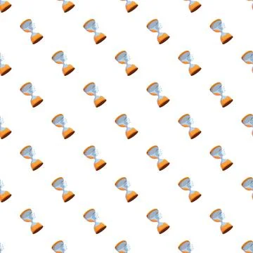 Hourglass icon repeating pattern on white background Stock Illustration