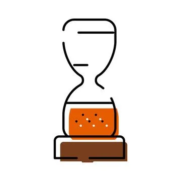 Hourglass icon representing time duration and countdown Stock Illustration