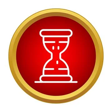 Hourglass icon representing time limit and deadline Stock Illustration