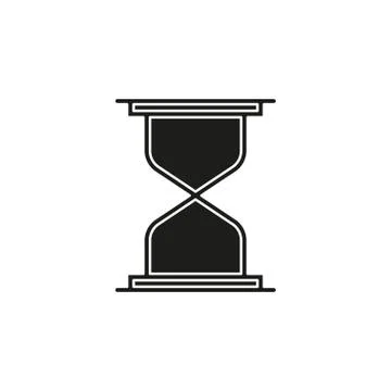 Hourglass icon, sand time clock Illustrazione stock