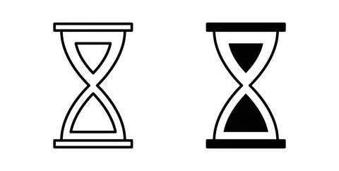 Hourglass icon symbol. Flat Vector illustration 스톡 일러스트