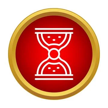 Hourglass icon symbolizing time management and deadline countdown Stock Illustration