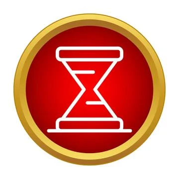 Hourglass icon symbolizing time passing deadline concept Stock Illustration