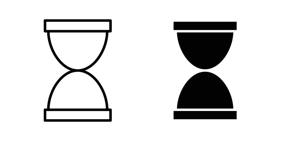 Hourglass icon vector design illustrations 스톡 일러스트