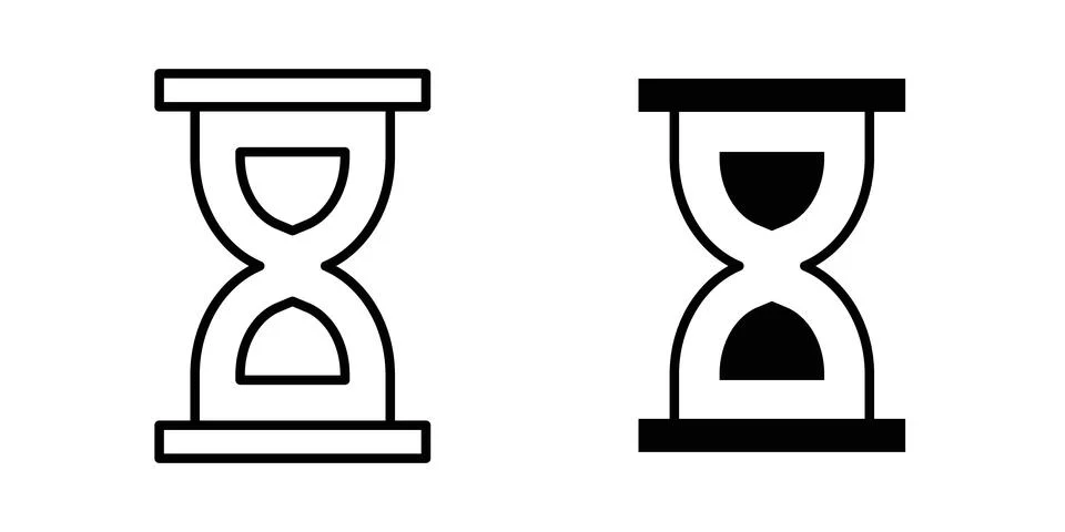 Hourglass icon vector editable eps10 스톡 일러스트