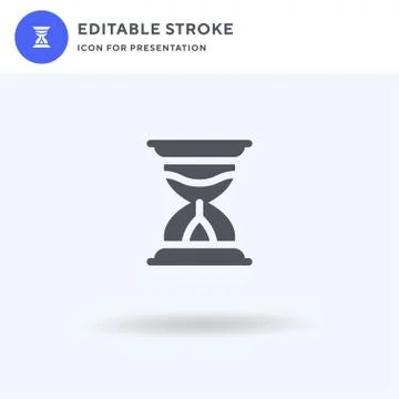 Hourglass icon vector, filled flat sign, solid pictogram isolated on white, l Stock Illustration