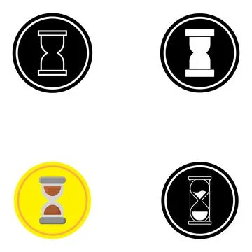 Hourglass icon vector Stock Illustration