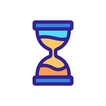 Hourglass icon vector. Isolated contour symbol illustration Stock Illustration