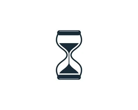 Hourglass Icon Vector Logo Template Illustration Design Stock Illustration