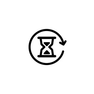 Hourglass icon. Waiting consept. Vector on isolated white background. EPS 10 Stock Illustration