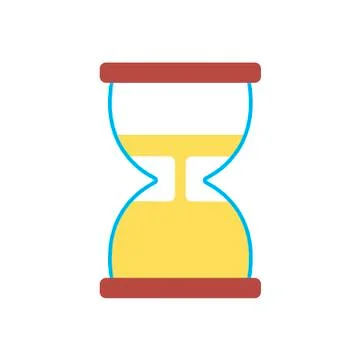 Hourglass icon on white background. Vector illustration in trendy flat style Stock Illustration