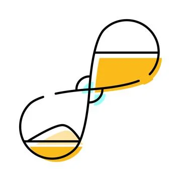 Hourglass infinity symbol concept for time management Stock Illustration