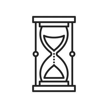 Hourglass isolated sand clock, countdown timer Stock Illustration