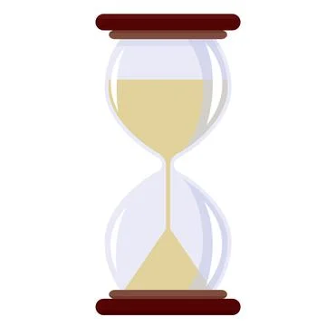 Hourglass isolated on white background, vector illustration. Stock Illustration