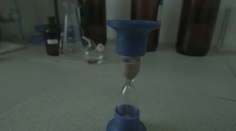 Hourglass in the laboratory Stock Footage 42753993