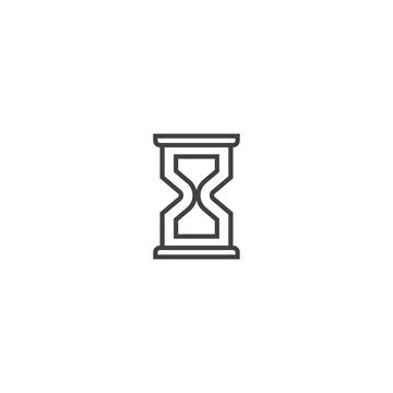 Hourglass line icon. linear style sign for mobile concept and web design. Out Stock Illustration