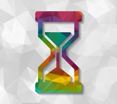 Hourglass low poly イラスト素材