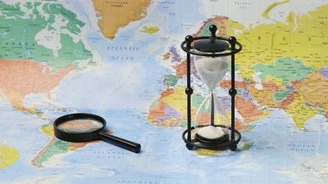 Hourglass is on the map Stock-Footage 151114578
