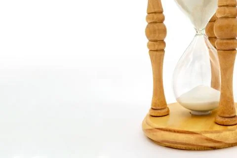 Hourglass measuring the passing time to countdown. Stock Photos
