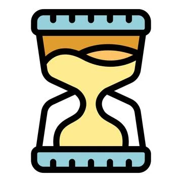 Hourglass measuring remaining time with falling sand Stockillustratie