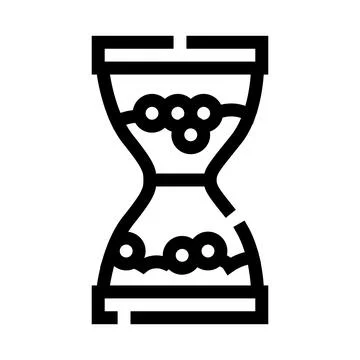 Hourglass measuring time, deadline passing, sand flowing Illustrazione stock