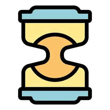 Hourglass measuring time with falling sand grains, deadline and history conce イラスト素材