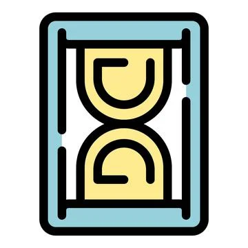 Hourglass measuring time with falling sand inside frame Stock Illustration